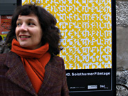 Salome vor Plakat «42. Solothurner Filmtage» (2007)
